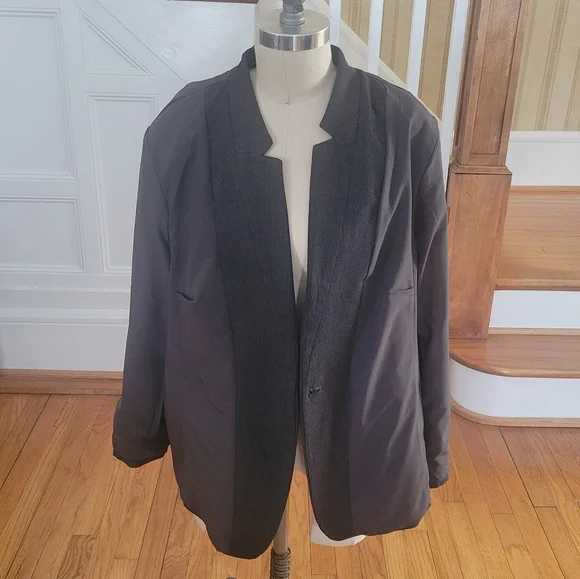 OLD NAVY Blazer Jacket Women's Grey Size XL Petite - Picture 6 of 8